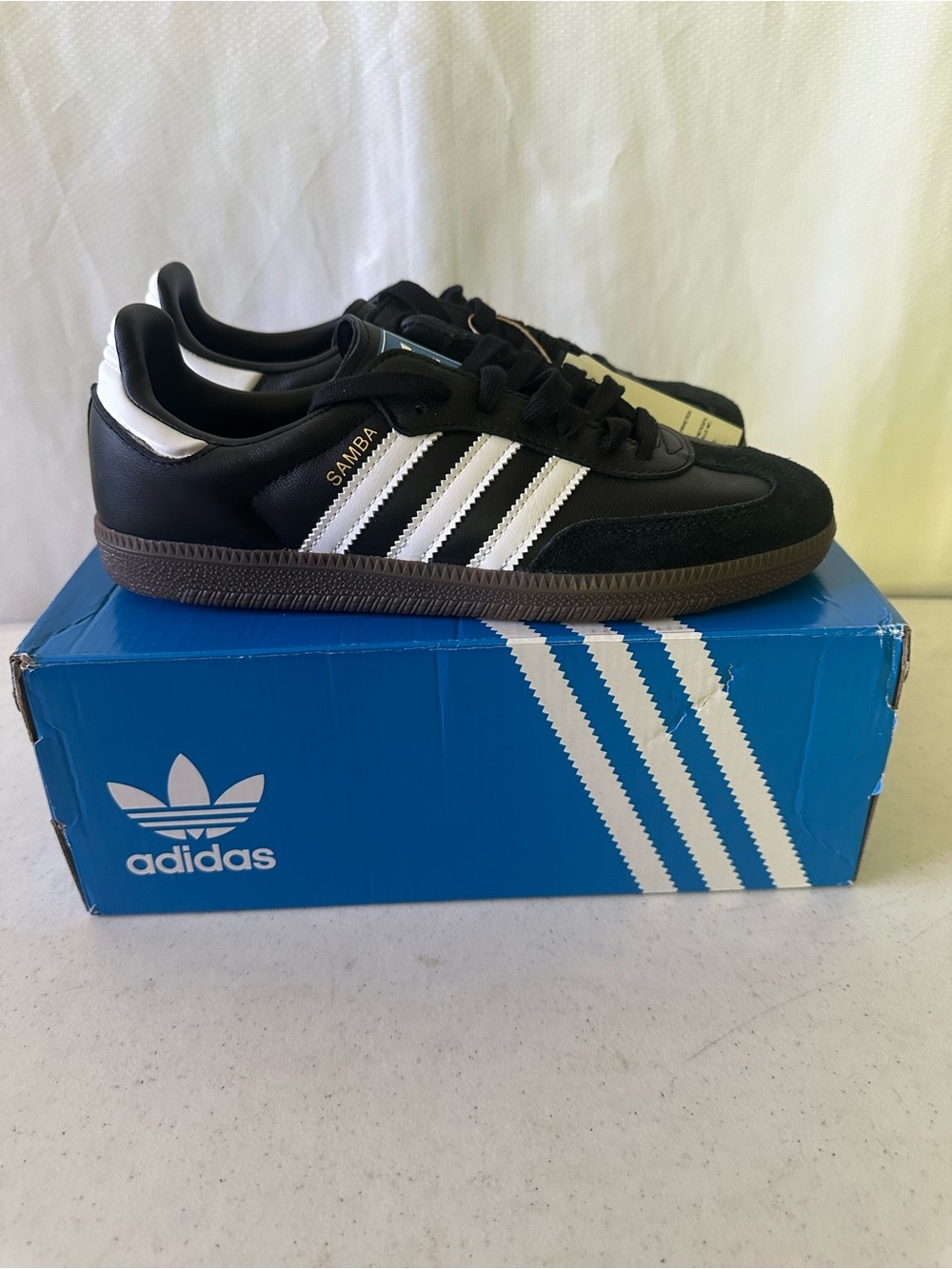 NEW Adidas Samba OG Black White Gum B75807 Men’s Size 6.5 With Box